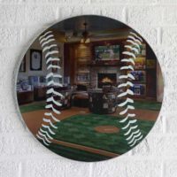Baseball Wall Mirror - 20" Round