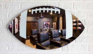 Football Wall Mirror by Yarbough Design
