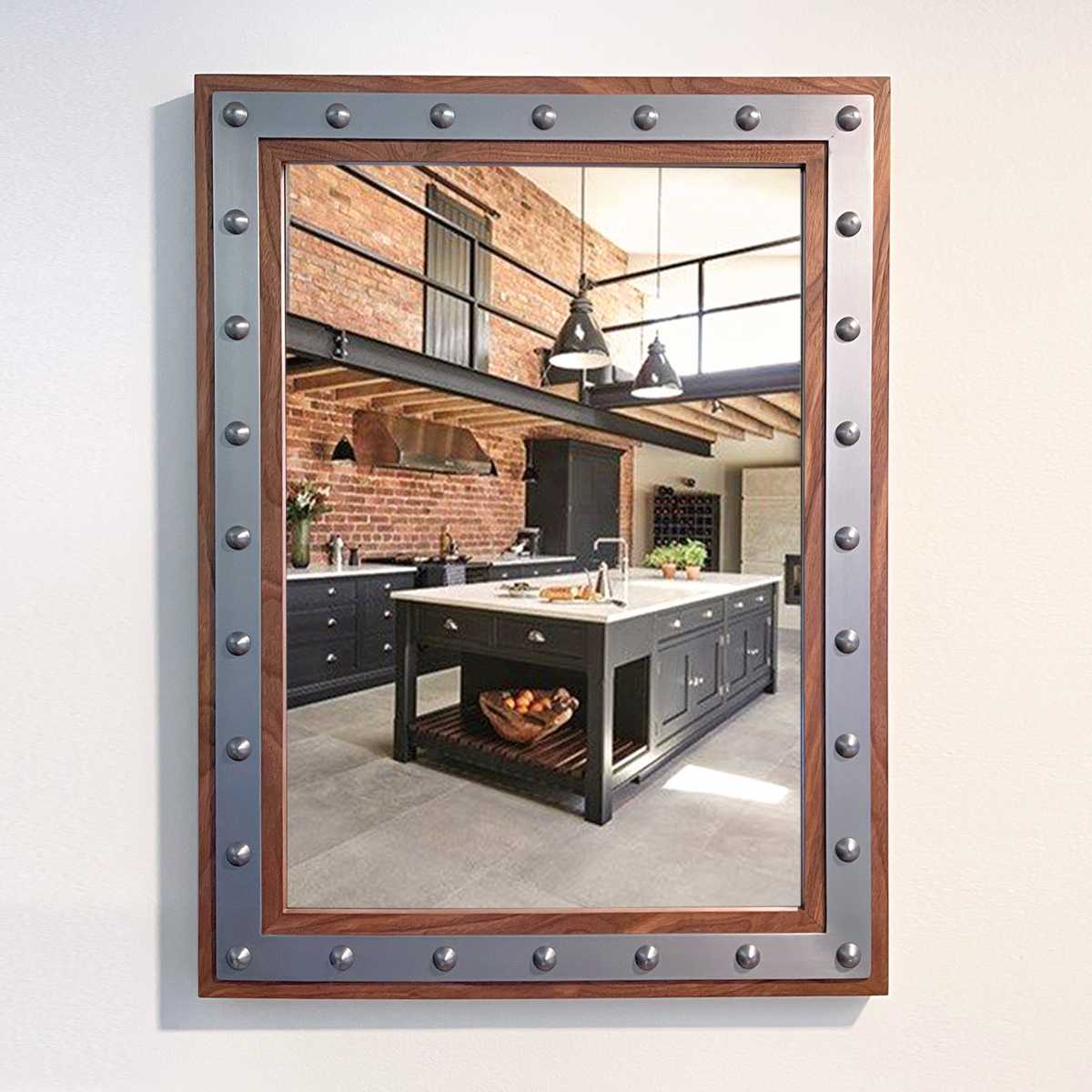 Industrial Wall Mirror by Yarbough Design