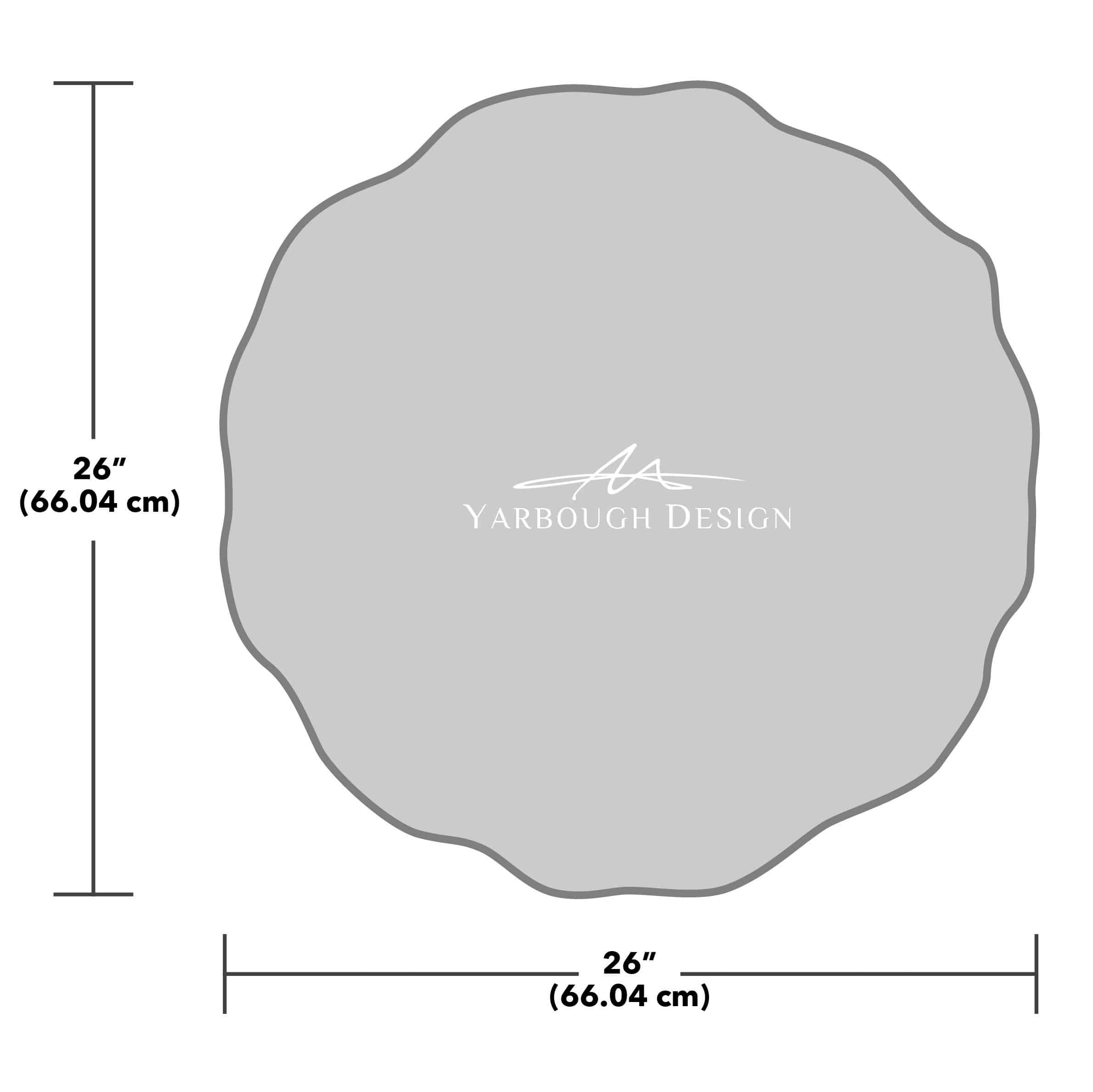 Modern 26" Abstract RoundWall Mirror | Yarbough Design