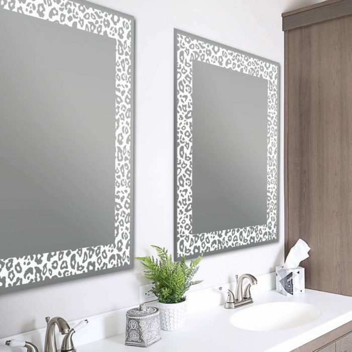 Leopard Print Vanity Wall Mirror 22